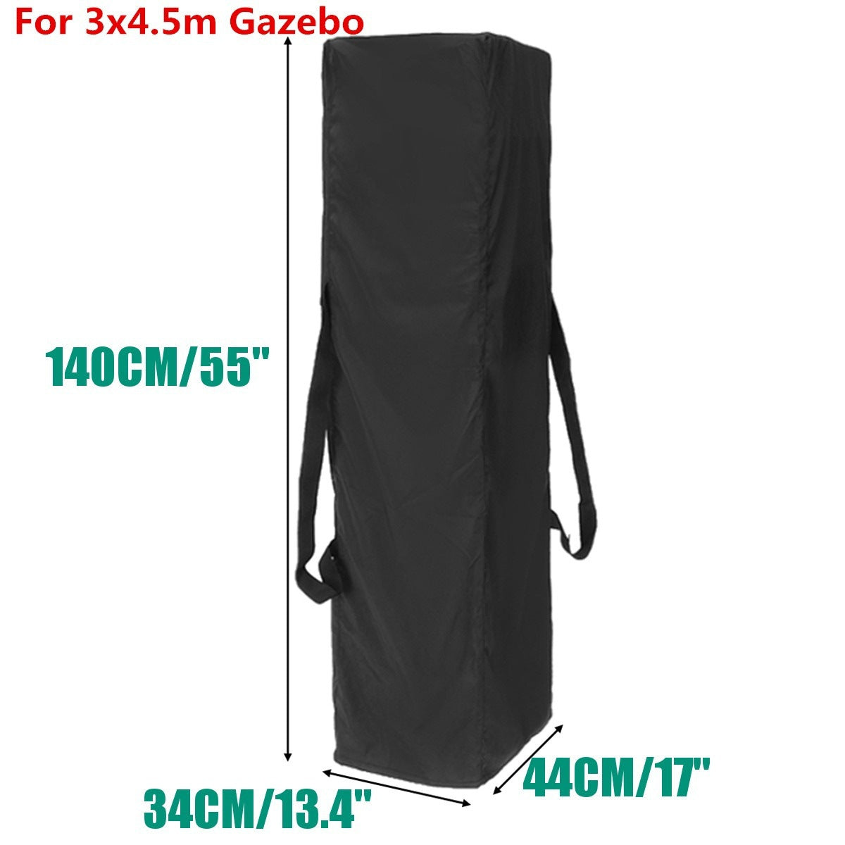 Black Waterproof Cover Dustproof Sunscreen Canopy Tent Storage Bag With Drawstring And Two Carrying Straps
