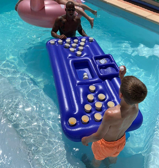 Inflatable Beer Pong Buoy. Pool Beer Pong Inflatable