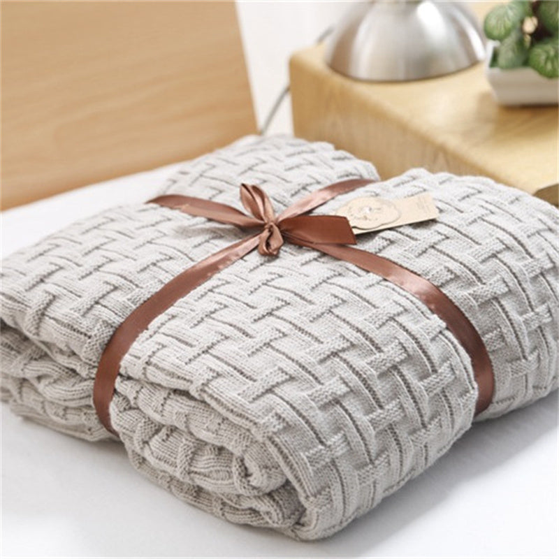 Geometric Acrylic Casual Woven Blanket