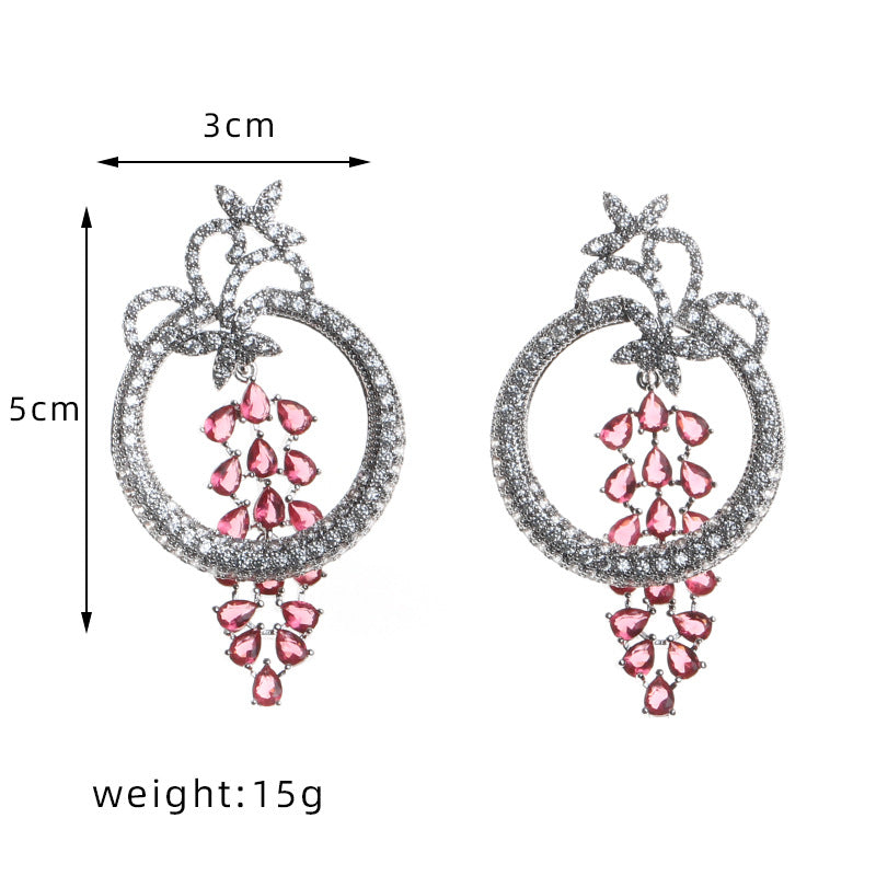 New Earrings Girls Sterling Silver Earrings Exaggerated