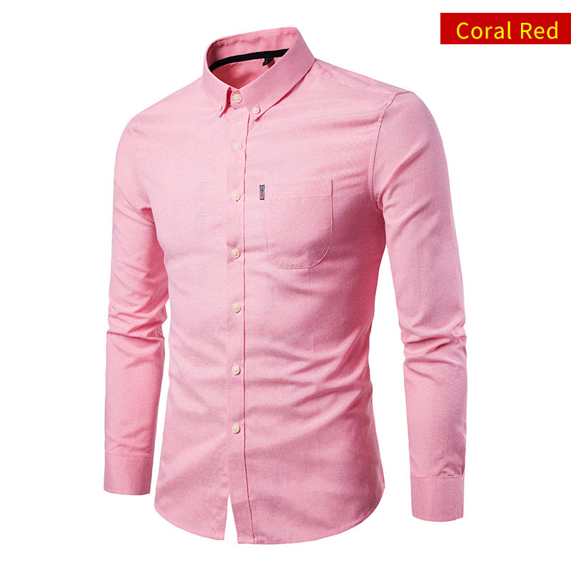 New Autumn And Winter Plus Size Oxford Shirt Men's Shirt