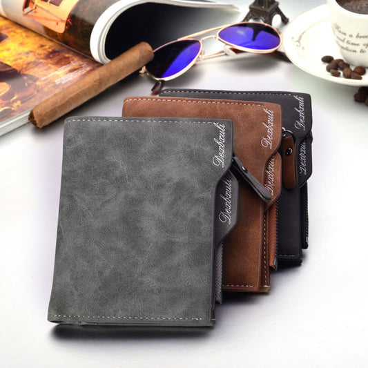 New men's short multifunctional Wallet Card Wallet Vintage multi personality card bag purse spot