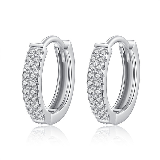 Sterling Silver Rhinestone Earrings