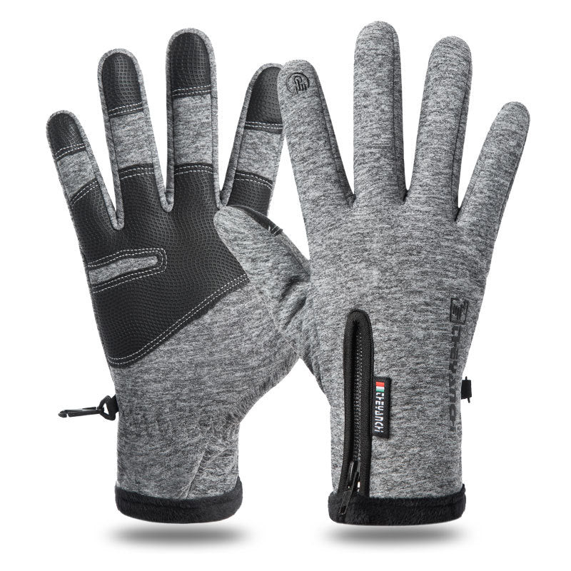 Warm And Waterproof Sports & Velvet Mountaineering Ski Gloves