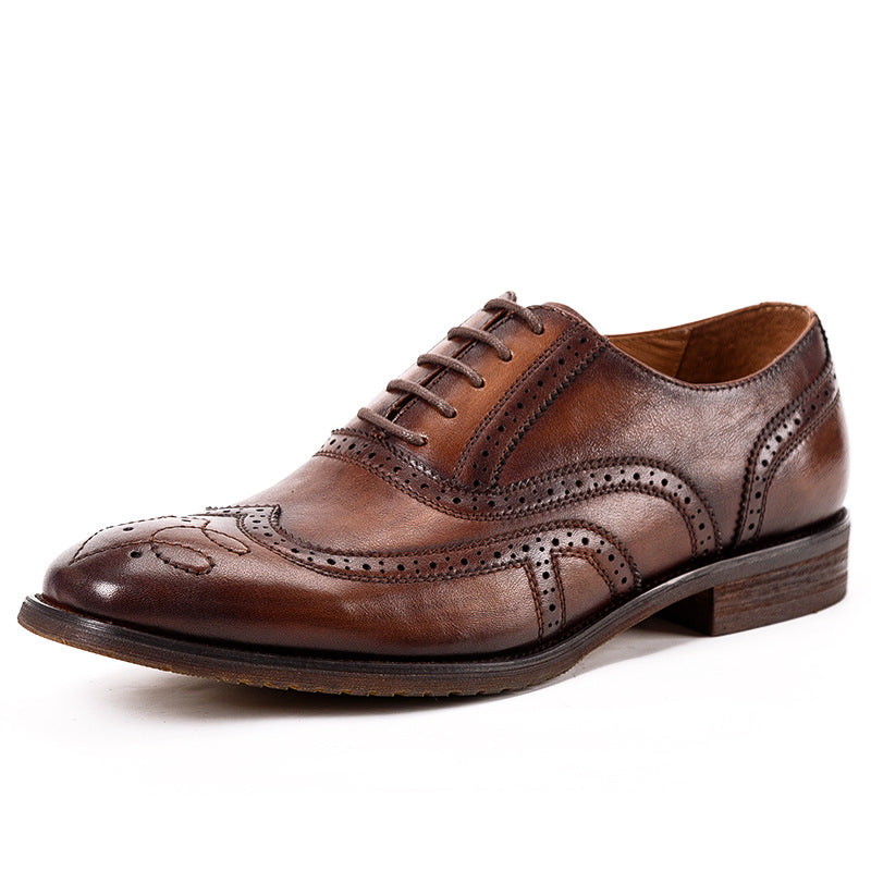 British Bullock Carved Fashionable Oxford Shoes