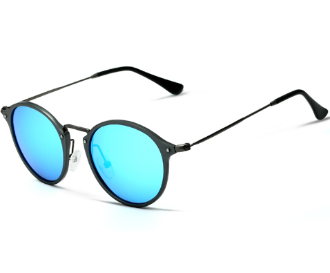 Marke Designer Fashion Unisex Sonnenbrille Polarisierte Beschichtung Spiegel Sonnenbrille Runde