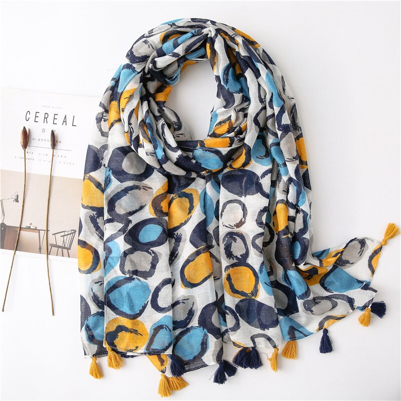 Women's cotton and linen scarf