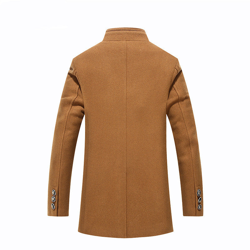 Woolen Collar Coat for Men