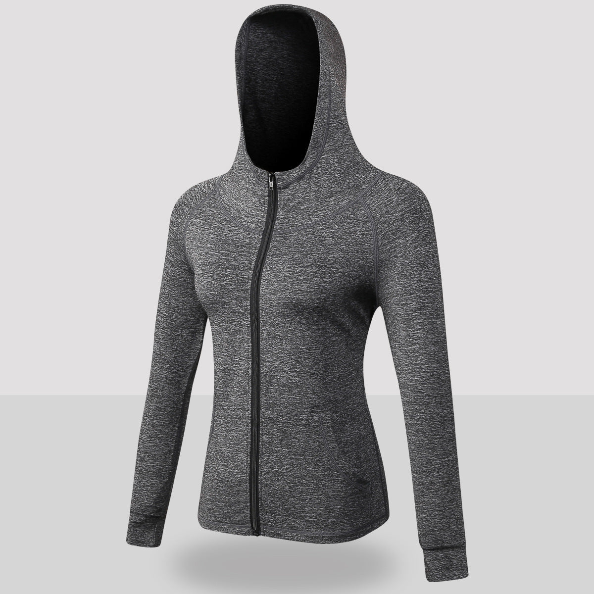 Women's zipper hooded jacket