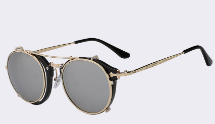 Fashionable and vintage dual purpose cover mirror flat mirror men's and women's sunglasses