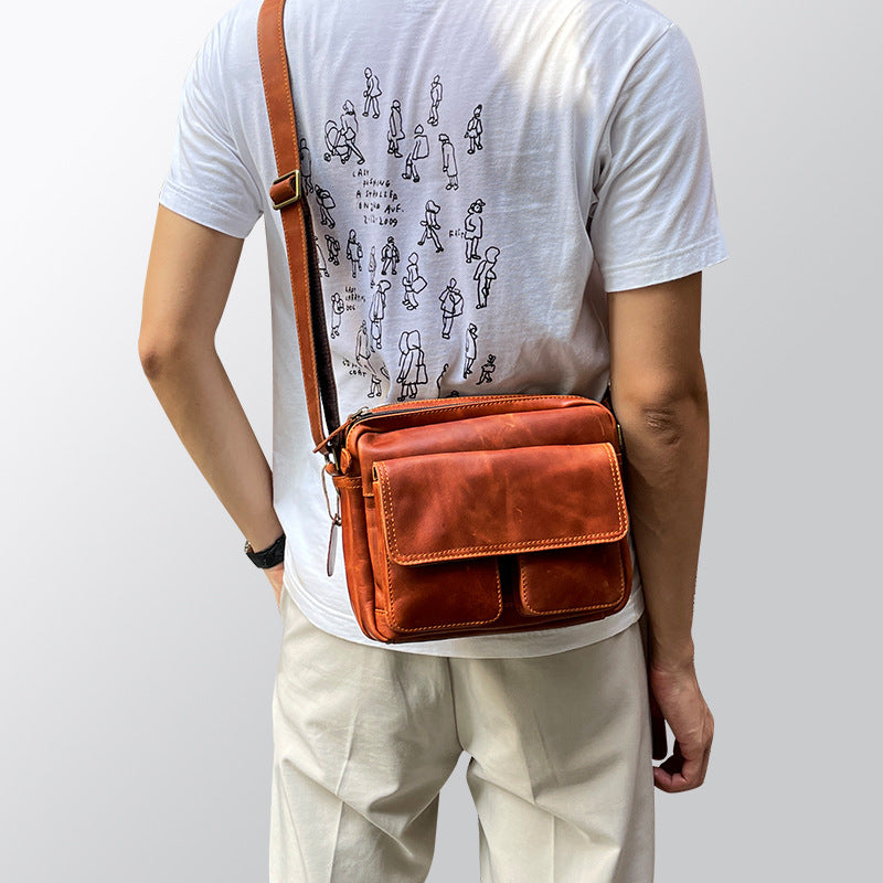 Men's Casual Leather Shoulder Messenger Bag