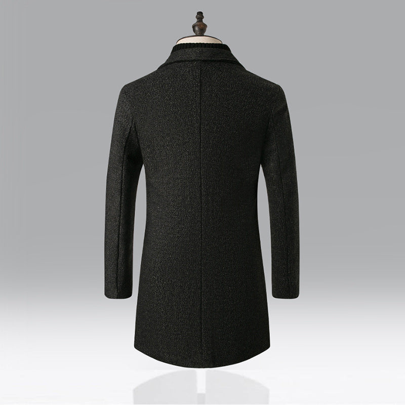 Men's Trench Coat Mid-length Woolen Coat