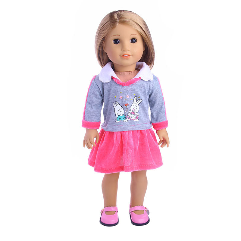 18 Inch American Girl Doll Clothes Rabbit Skirt Suit