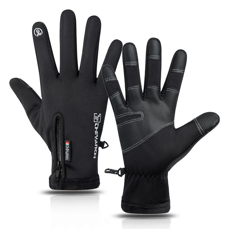 Warm And Waterproof Sports & Velvet Mountaineering Ski Gloves