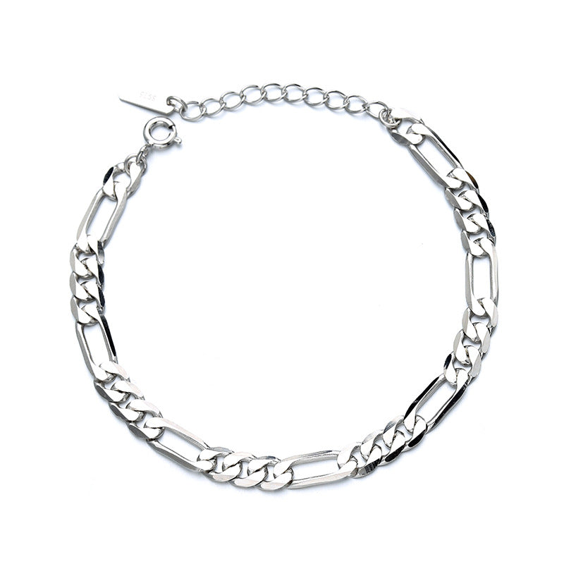 S925 Sterling Silver Bracelet Chain Cold Wind Niche Simple Chain