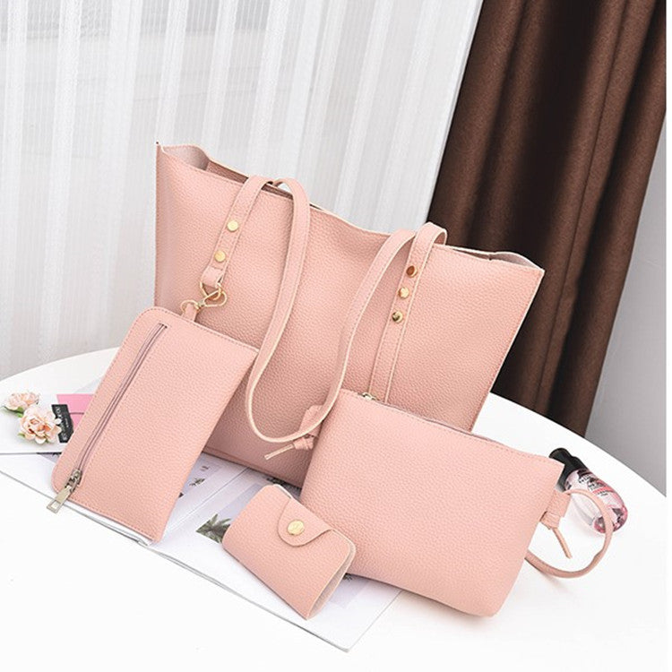 Foreign trade wholesale bag four set 2021 new winter bangalor Korean Fashion Handbag Purse