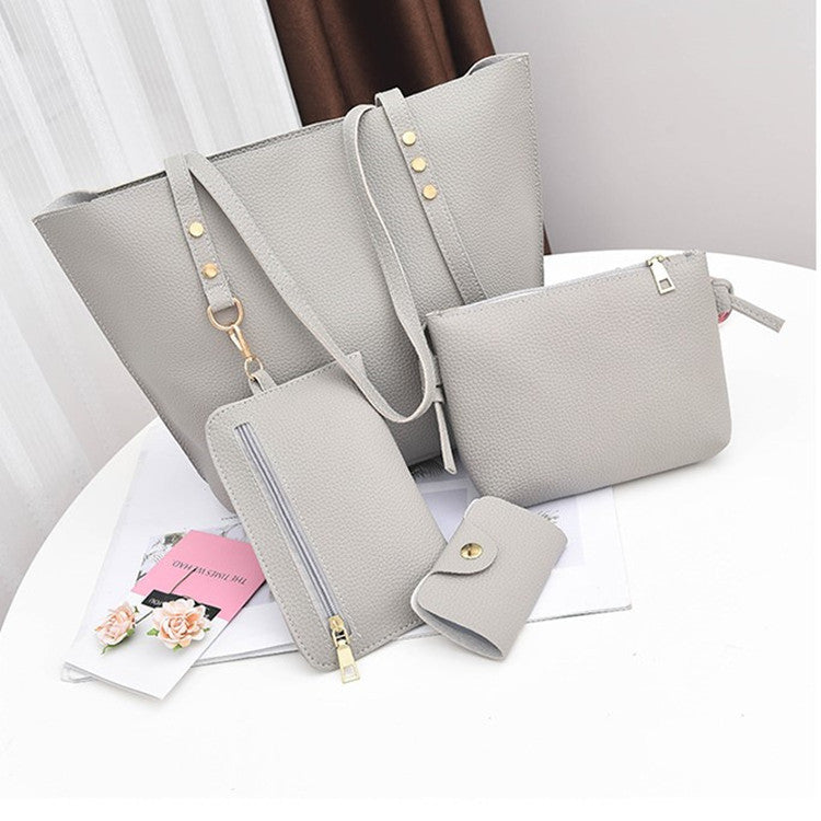 Foreign trade wholesale bag four set 2021 new winter bangalor Korean Fashion Handbag Purse