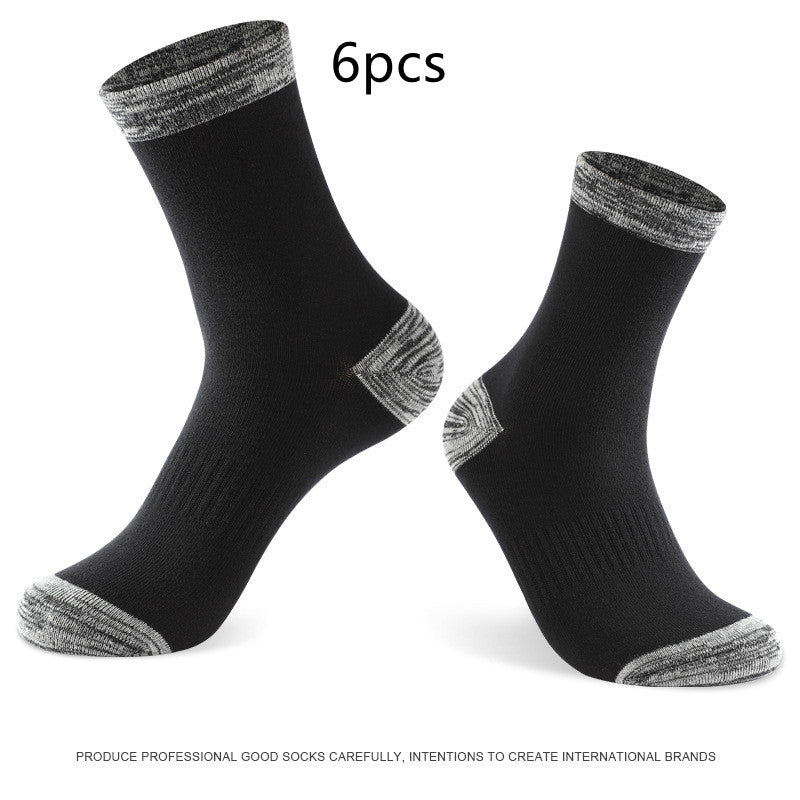 Men's Sweat-absorbent Cotton Socks For Running In Autumn And Winter