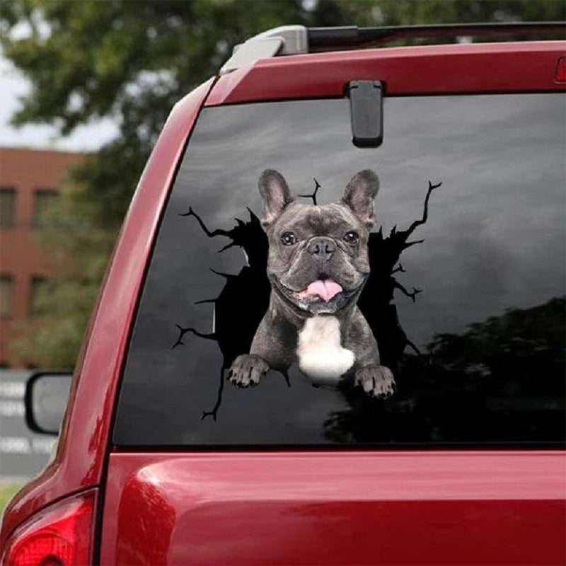 Animal Wall All Kinds Puppy Creative Broken Hole Car Window Electrostatic Stickers