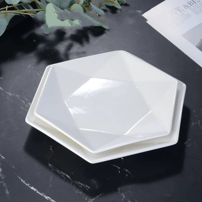 Creative Commercial White Plates for Household Dishes