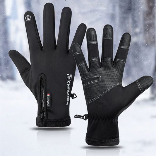 Warm And Waterproof Sports & Velvet Mountaineering Ski Gloves