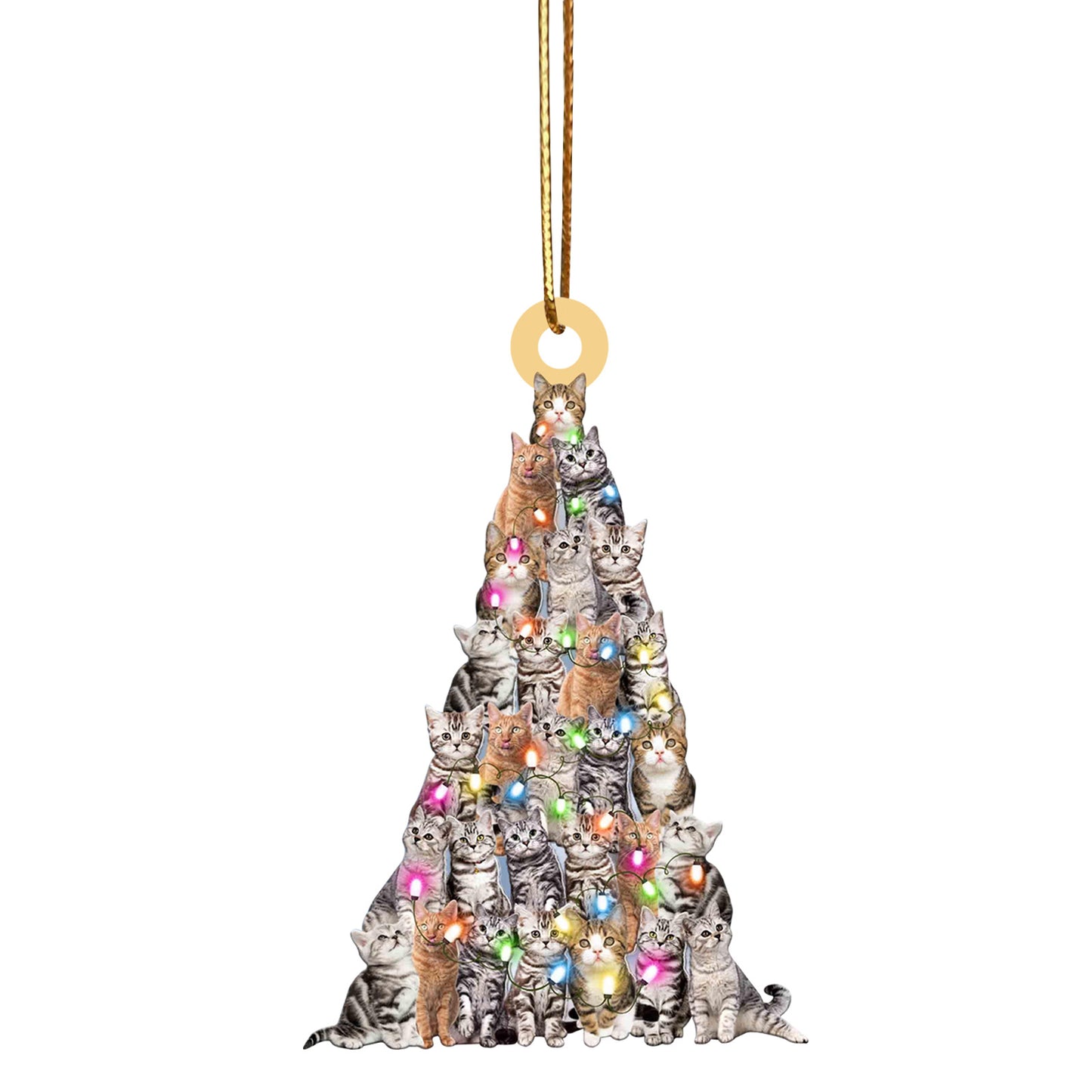 Cute Christmas Tree Wood Ornaments For Cats And Pets