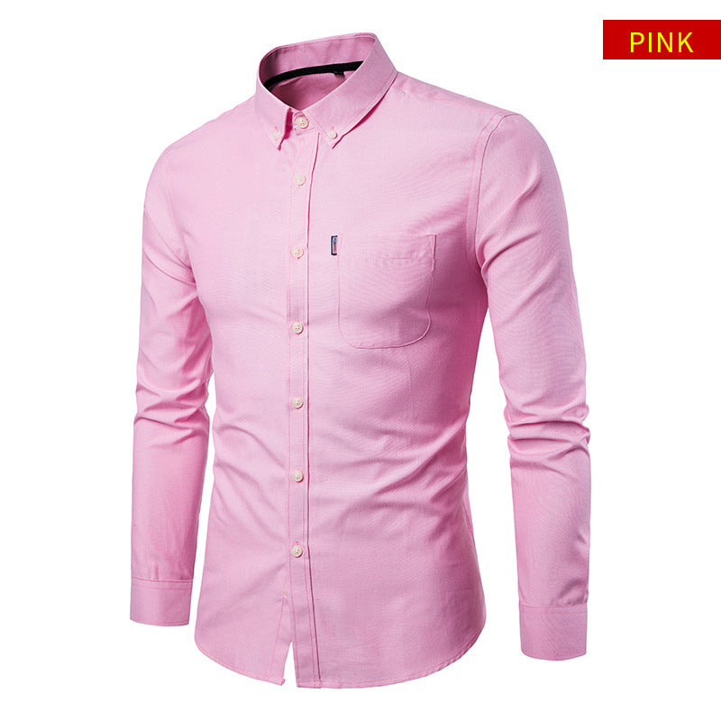 New Autumn And Winter Plus Size Oxford Shirt Men's Shirt