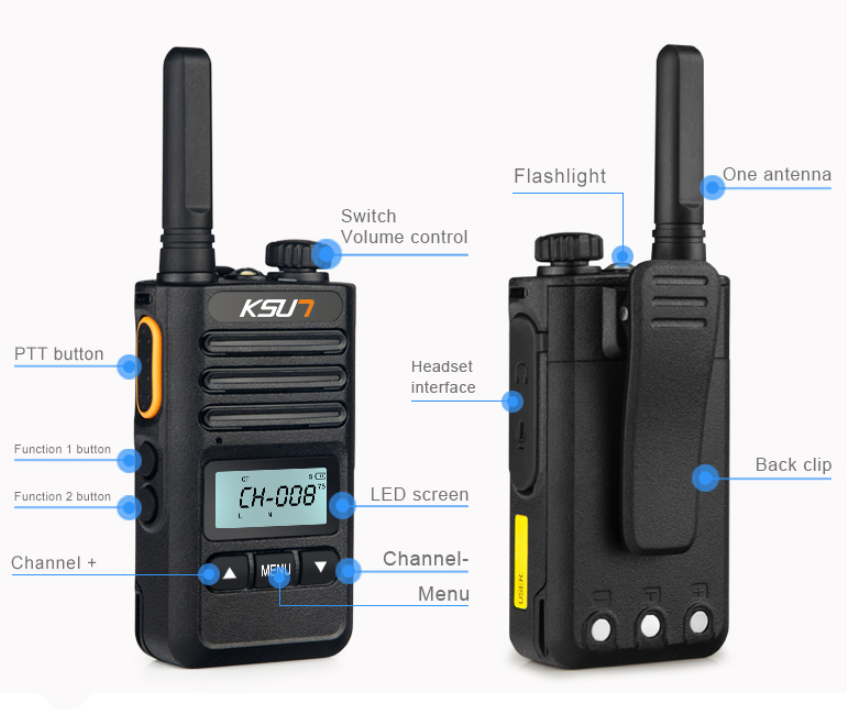 Small mini outdoor walkie talkie