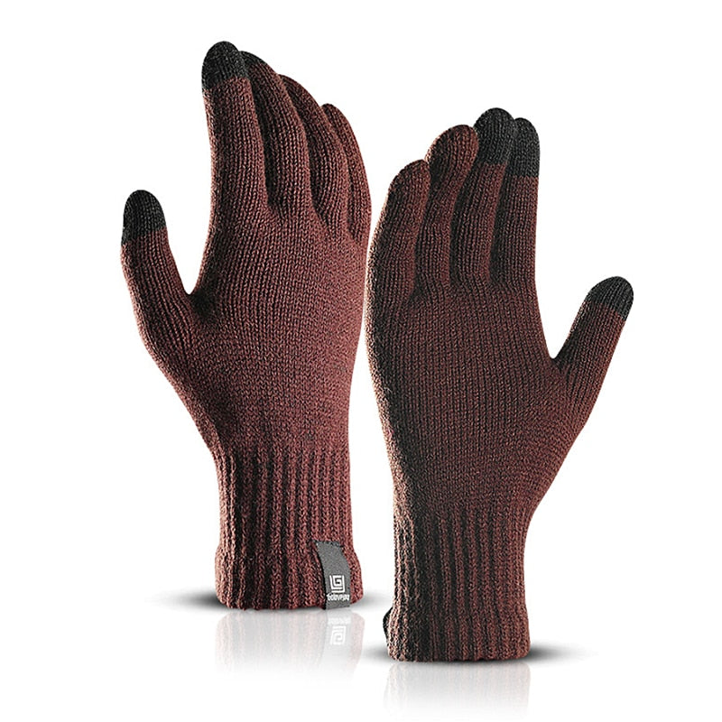Outdoor cycling skiing warmth and velvet touch-screen finger fishing gloves