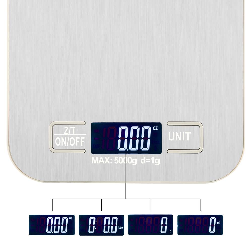 5KG 1G Electronic Kitchen Scale White