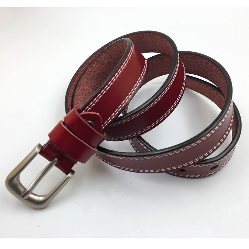 Car thread ladies belt belt cowhide needle