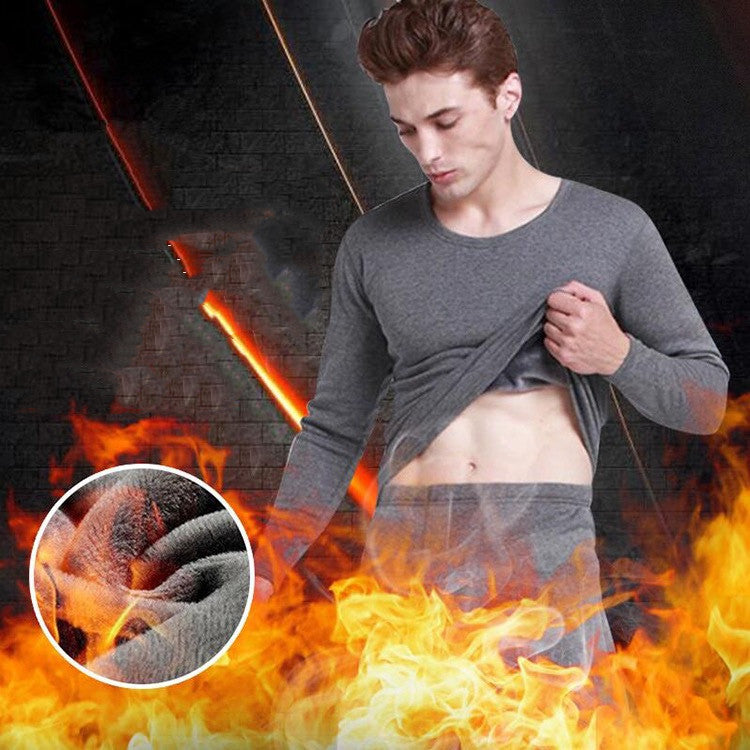 Men's thick and velvet thermal underwear suit