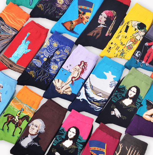 art pattern socks