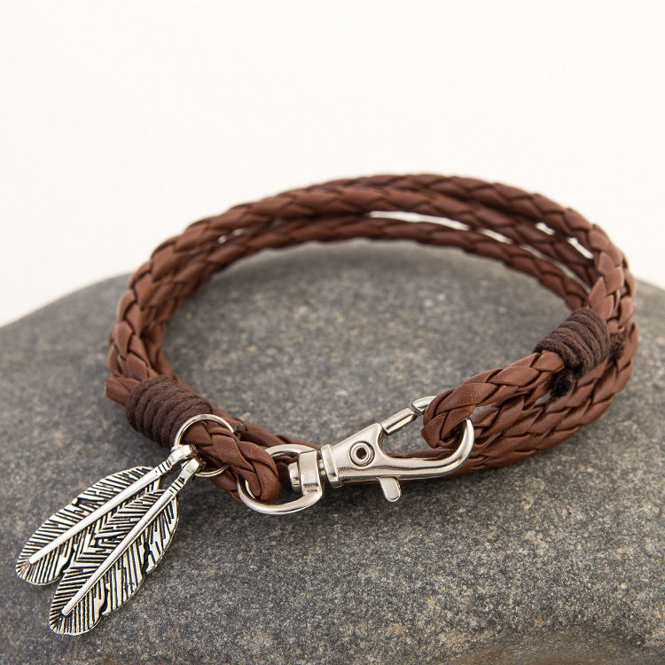 Fashion Jewelry Leather Charm Friendship Bracelets & Bangles