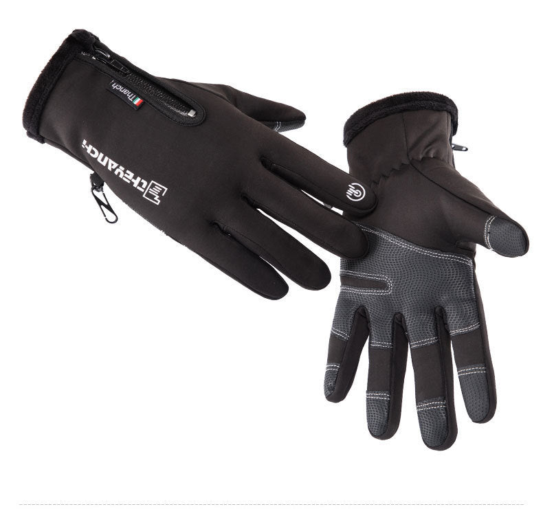 Warm sports plus velvet mountaineering ski gloves