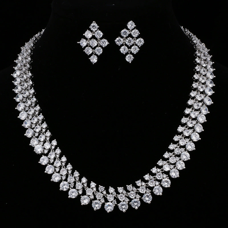 Women's Necklace Super Zircon Jewelry Set