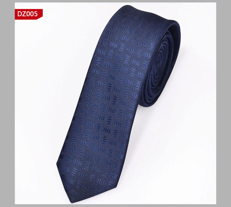 British Style Polyester Yarn Dyed Male 5cm Narrow Tie