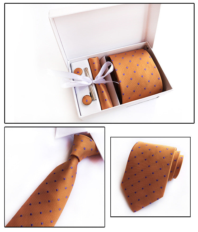 Gift box 6 piece suit group tie