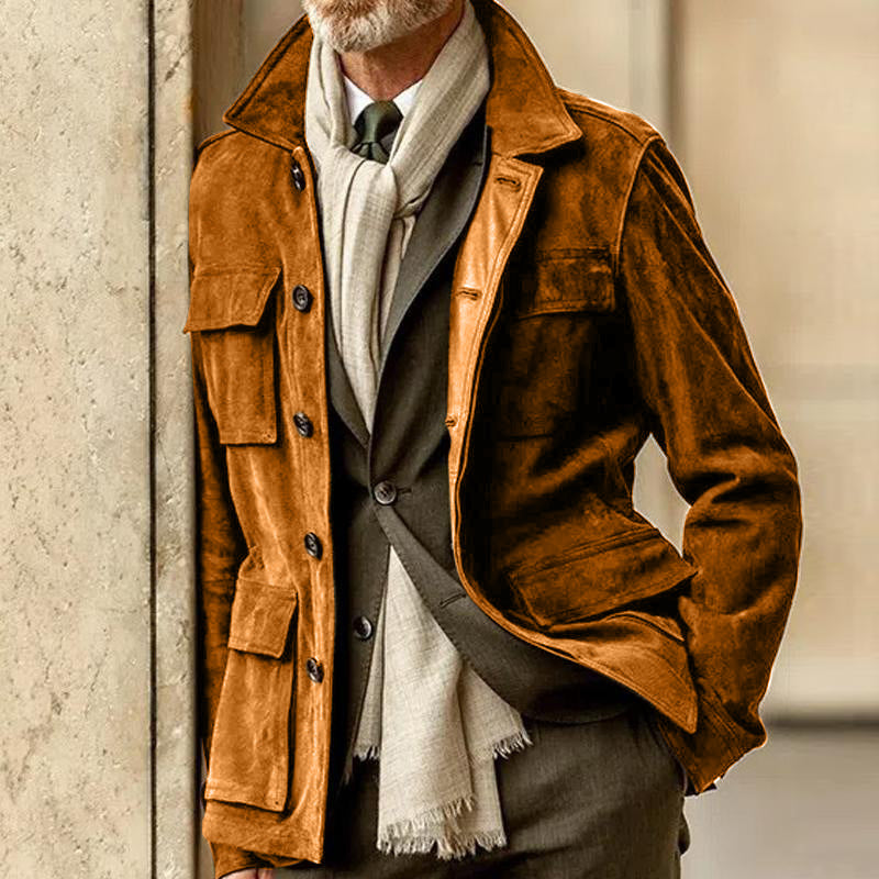 Men's Suede Casual Fashion Jacket Men