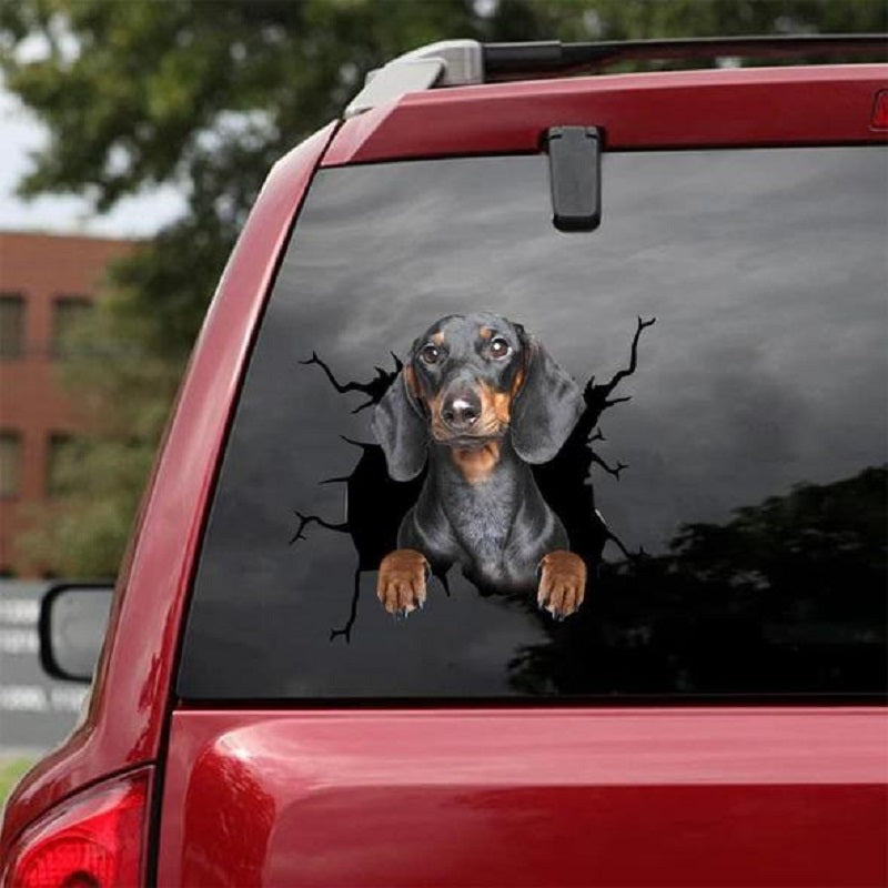 Animal Wall All Kinds Puppy Creative Broken Hole Car Window Electrostatic Stickers