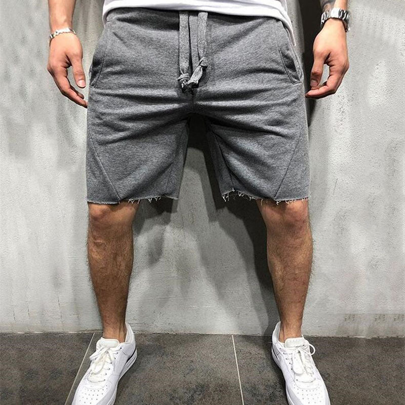 Summer men's gym sports sport grey shorts for men