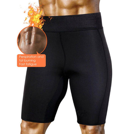 Five Pants Wicking Slimming Shaping Pants Sweating Fat Burning Slim Yoga Shorts SCR High Elastic Sponge Soft