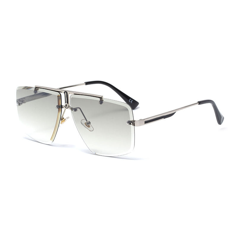 Rimless Cut-edge Square Sunglasses Men Glasses