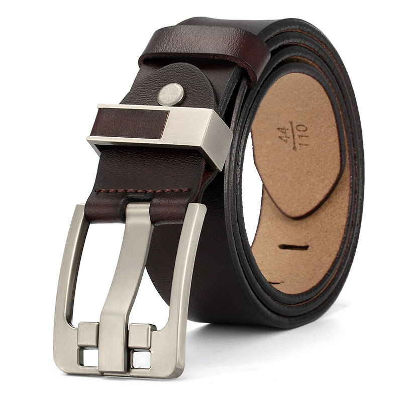 First Layer Cowhide Men's Belt Casual Fashion Pin Buckle