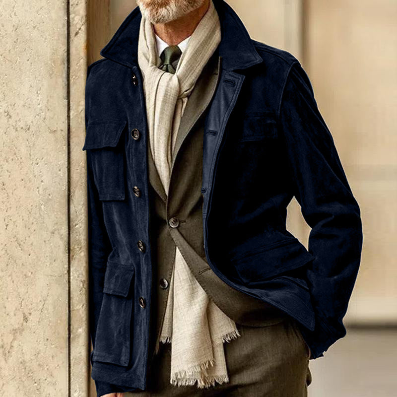 Men's Suede Casual Fashion Jacket Men