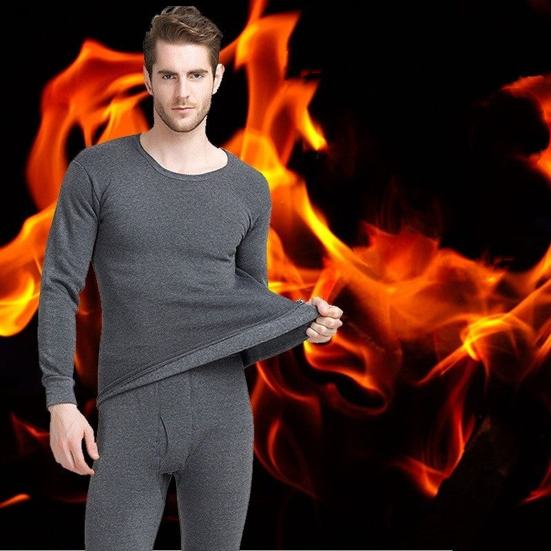 Men's thick and velvet thermal underwear suit