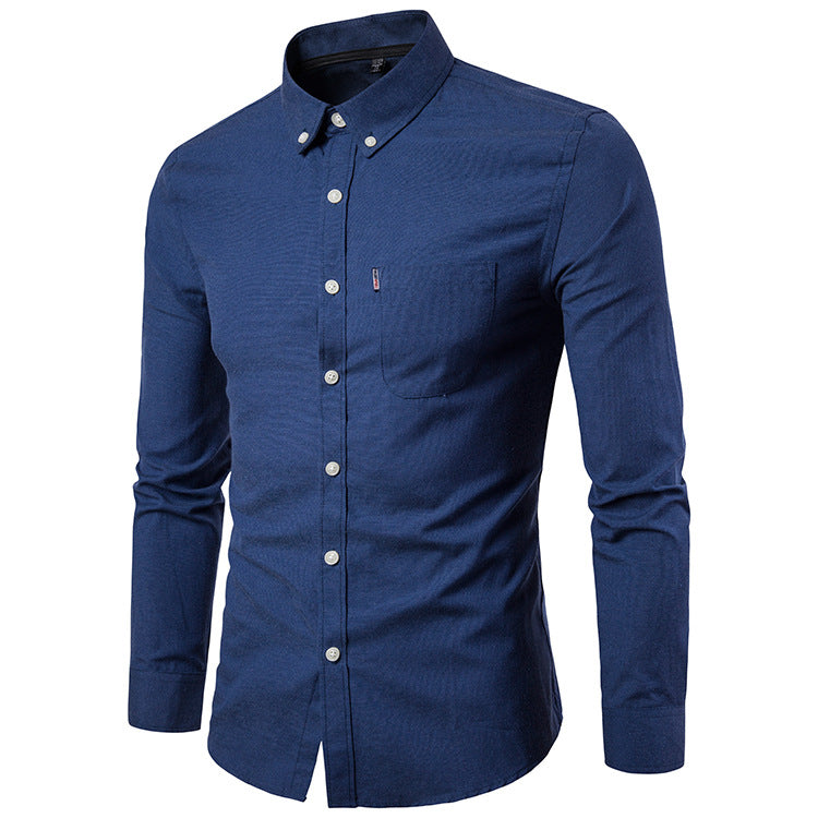 New Autumn And Winter Plus Size Oxford Shirt Men's Shirt