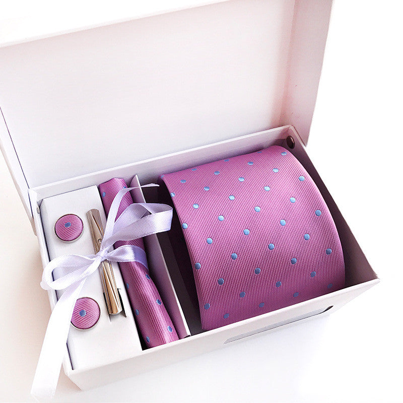 Gift box 6 piece suit group tie