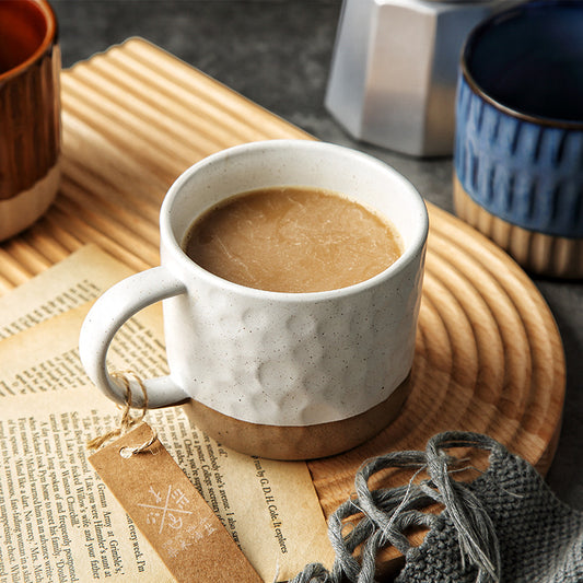 Literary Handmade Stoneware Mark Large Capacity Coffee Cup