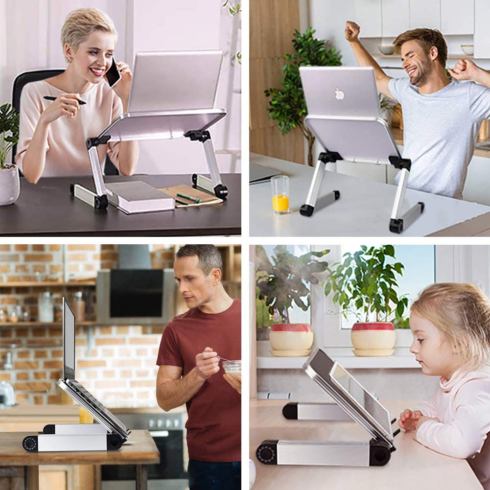 Adjustable Laptop Stand Table for Office, Portable Foldable Lift Bracket Aluminum Ergonomics Design,Office or Home Desk Suitable for Ipad Amazon Platform Banned